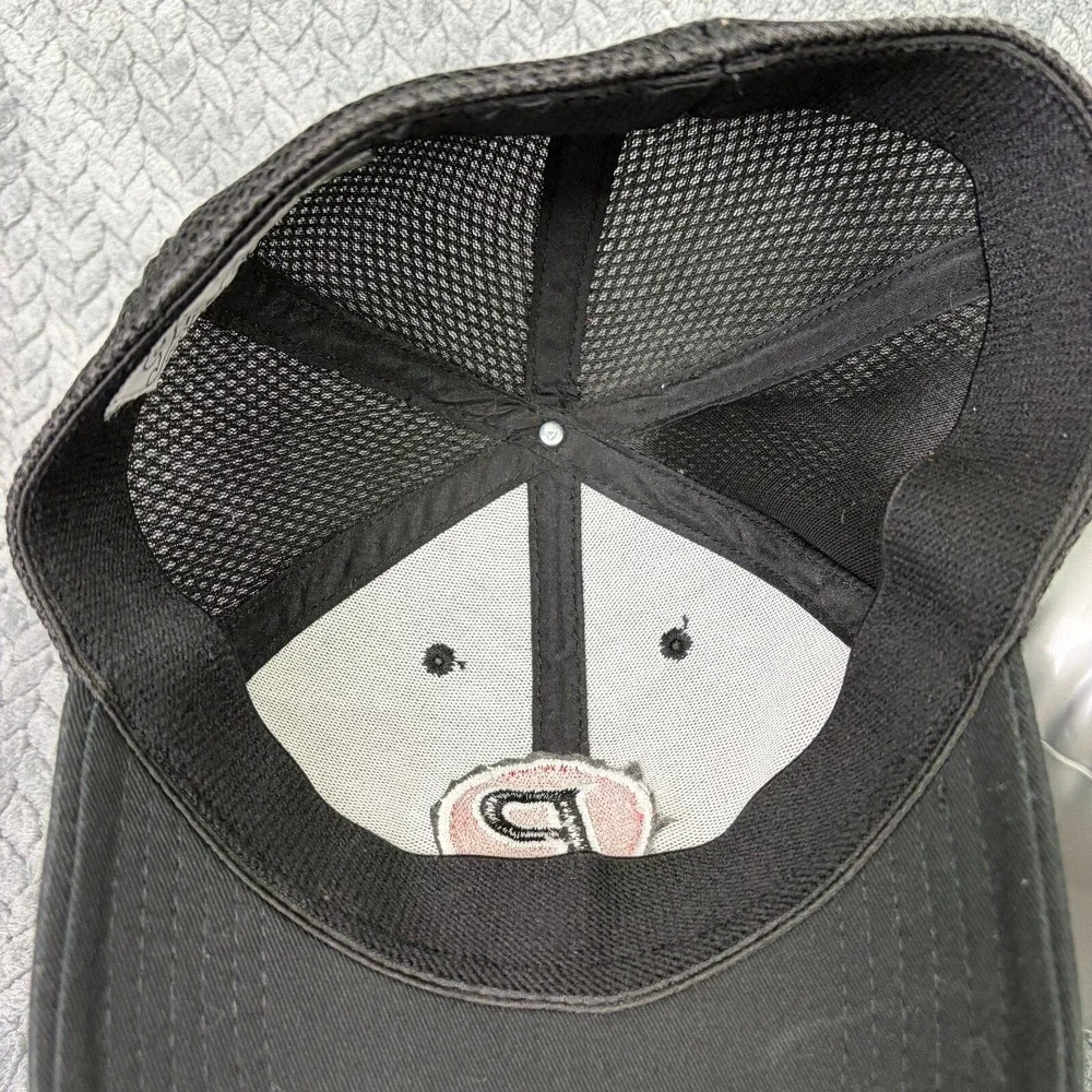 Ivory Headwear Pro Truck Lines Black Mesh Trucker Hat Style 1200 Cap